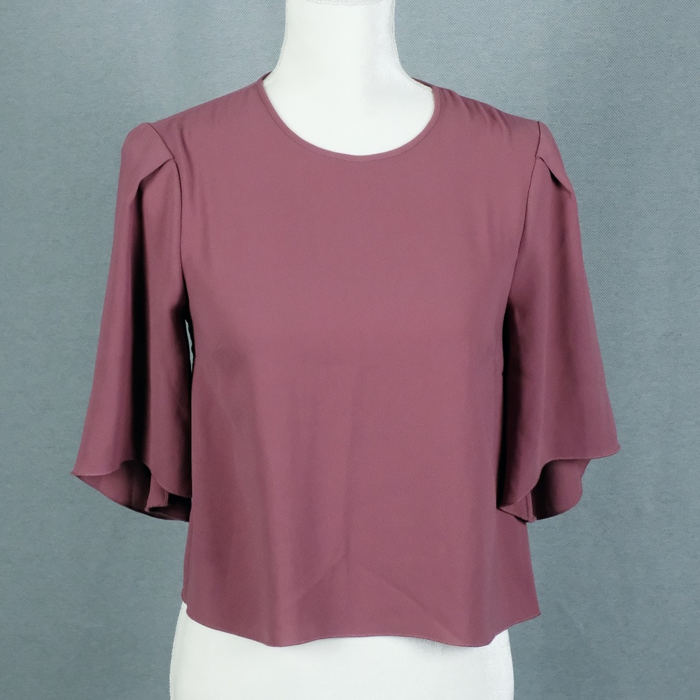 Wilfred Dusty Rose Purple Flutter Sleeve Top